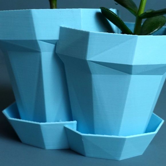 Gazzaladra Double Planter Glitch Modern Indoor & Outdoor Wall Planter - Picture 3 of 5
